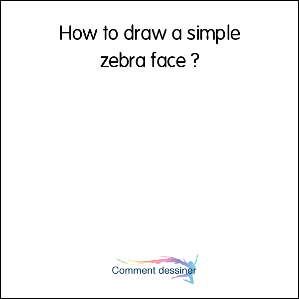 How to draw a simple zebra face